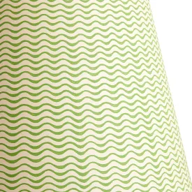 12cm tall tapered shade in classic green ripples hand painted card