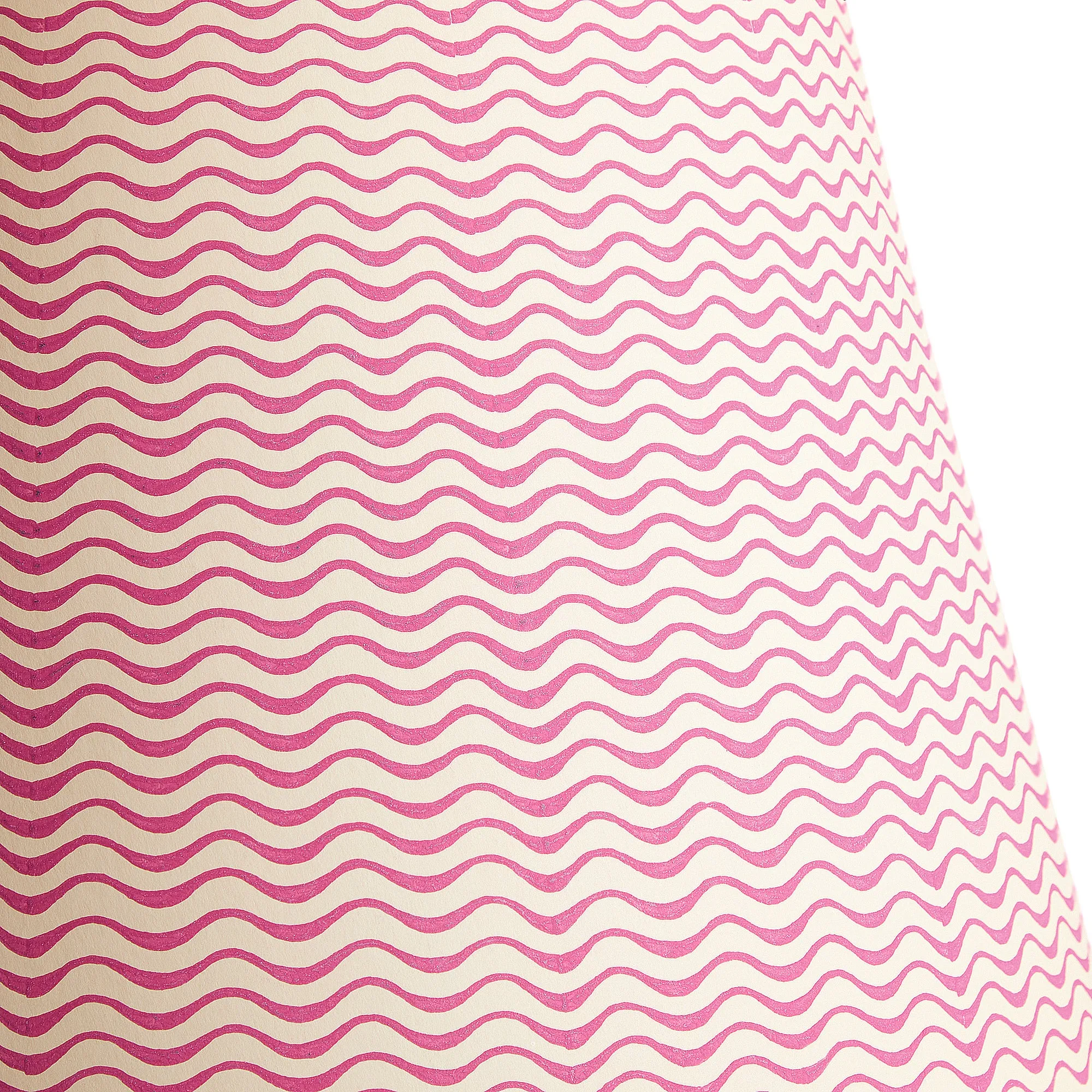 12cm tall tapered shade in hot pink ripples hand painted card