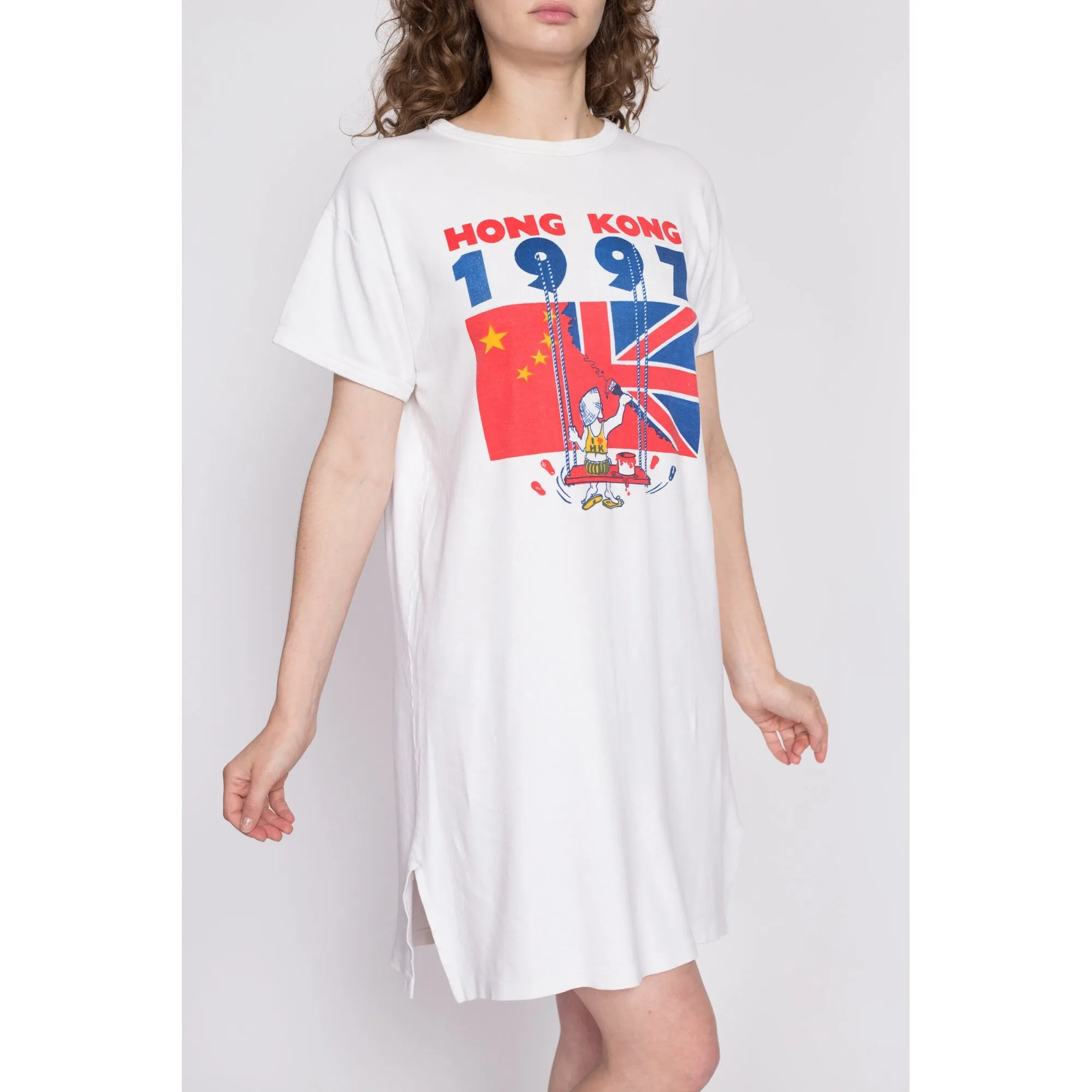 1997 Hong Kong Handover T Shirt Dress - One Size