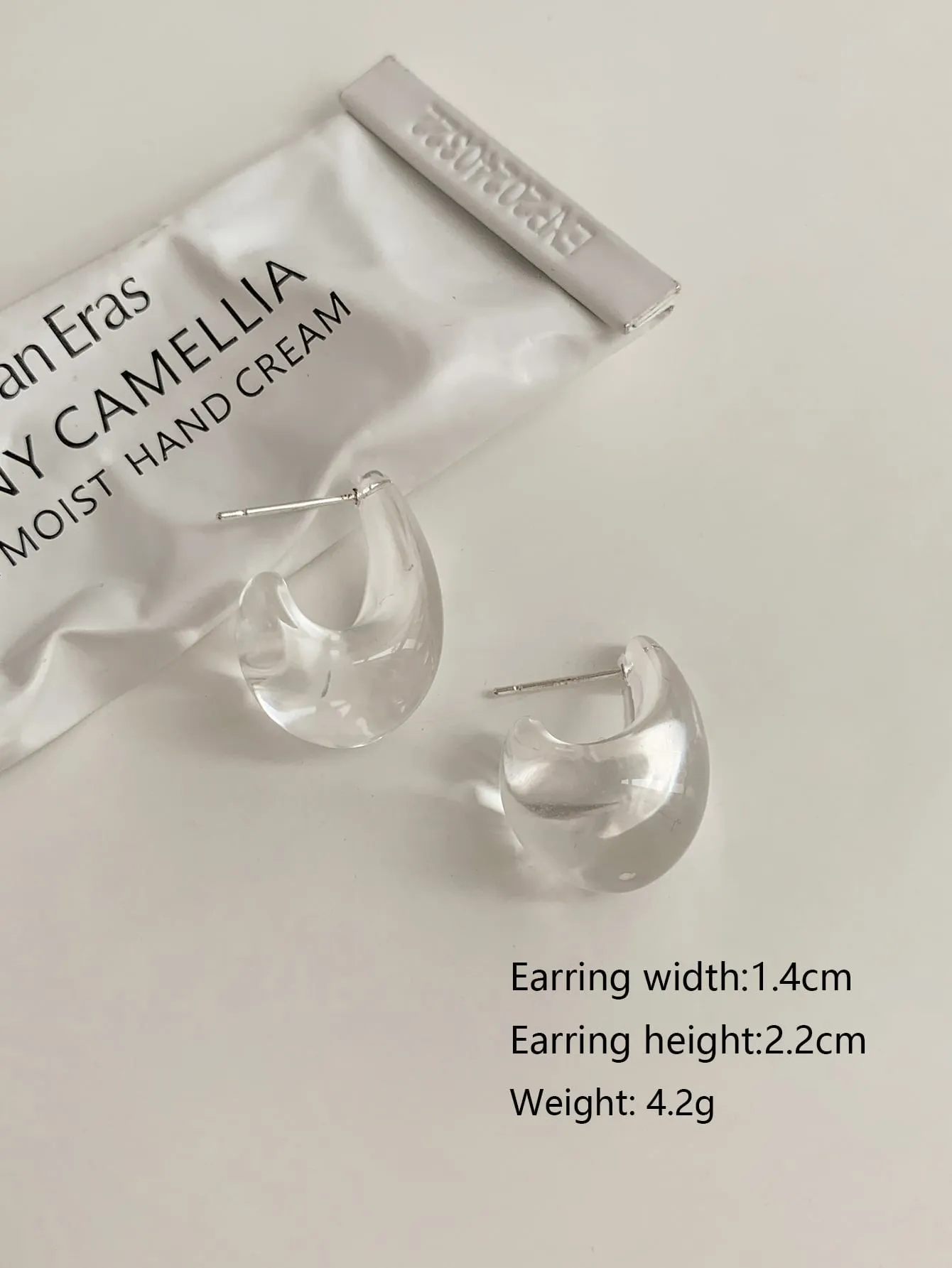 1pair Simple Clear Earrings