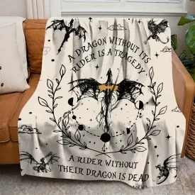 1pc Cozy Dragon Knight Gift Blanket - Soft, Warm, and Comforting Flannel Throw for Bedroom Home Decor - Perfect for Friends and Family, Ideal for Snuggling Up on Chilly Nights