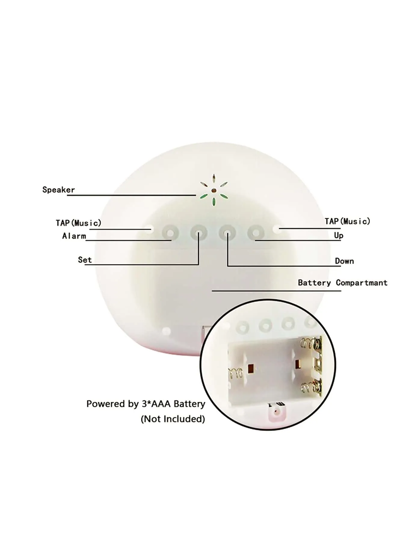 1pc Multifunction Digital Clock