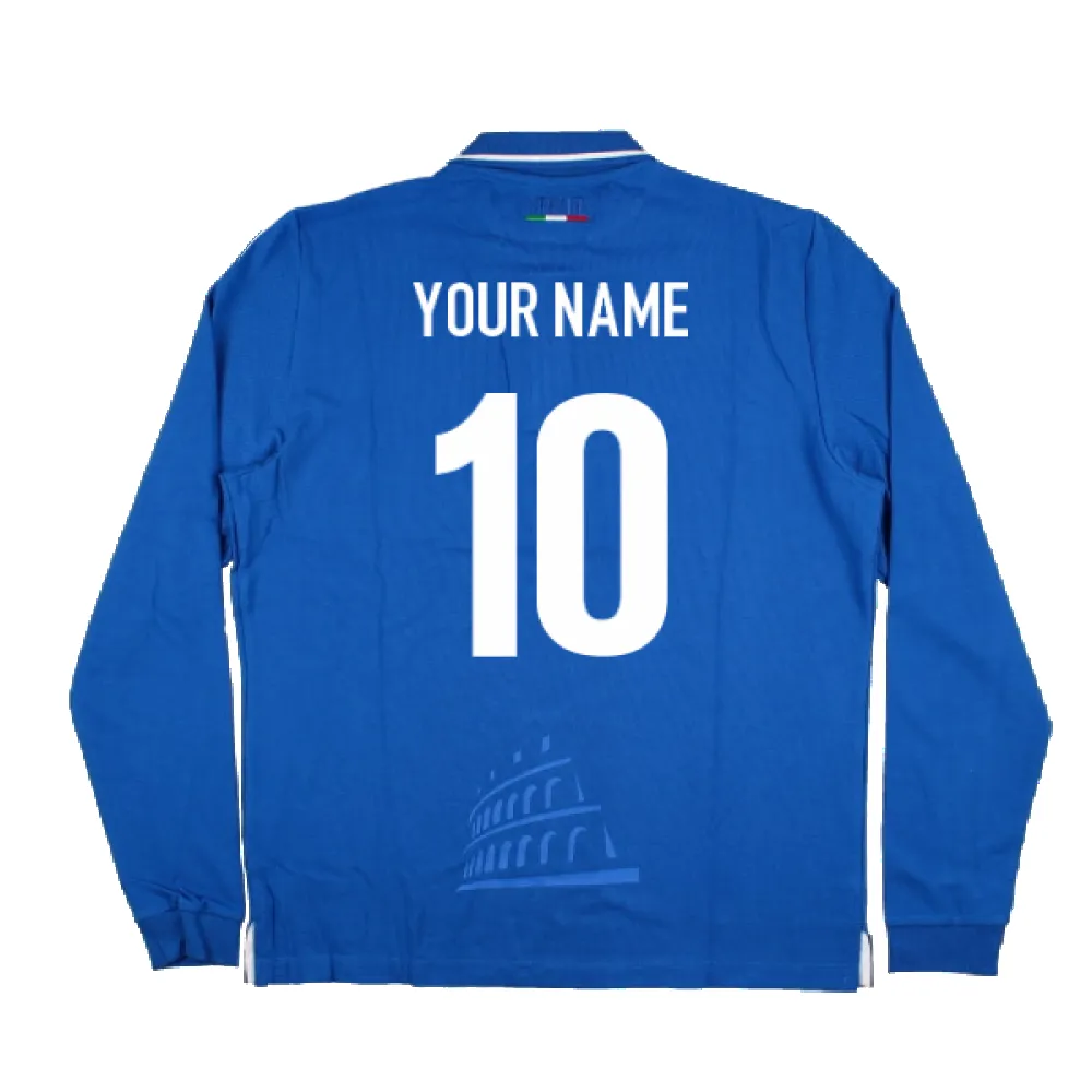 2022-2023 Italy Rugby LS Cotton Home Shirt (Your Name)