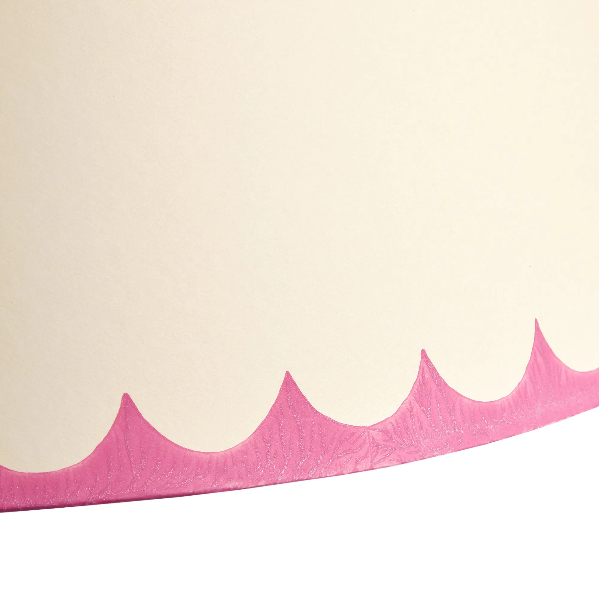 20cm empire shade in hot pink scallops hand painted card