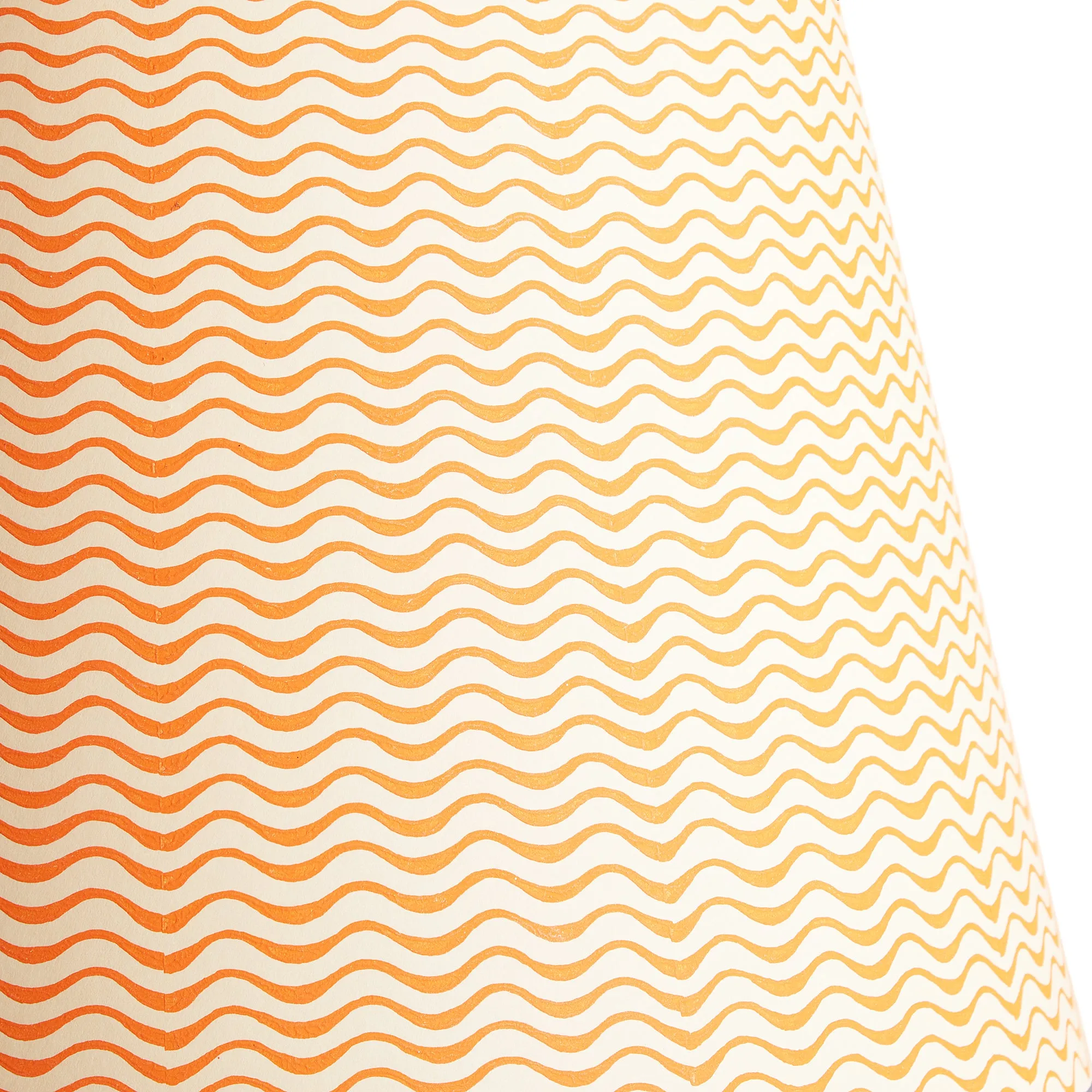 20cm empire shade in tangerine ripples hand painted card