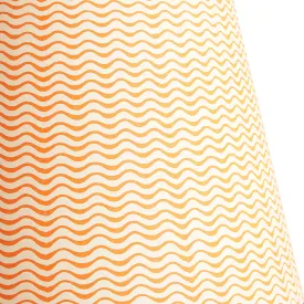 20cm empire shade in tangerine ripples hand painted card