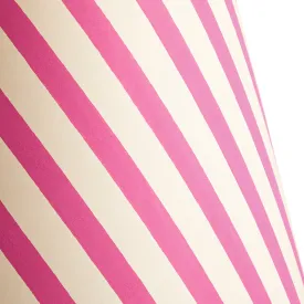 25cm empire shade in hot pink stripes hand painted card