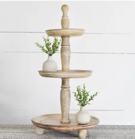 28" 3 Tier Wood Riser