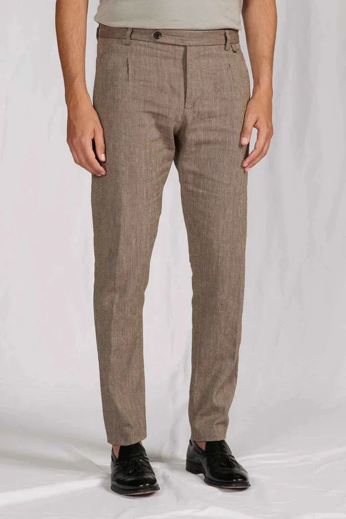 ABCL Grey Cotton Hemp Slim Paul Pant