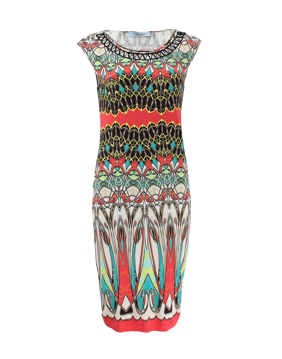 Abstract Print Dress