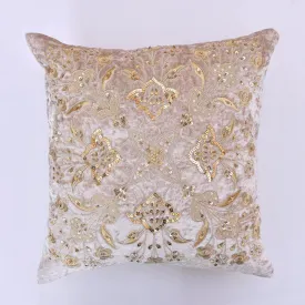 AKC Pure Velvet Embroidered Engrossing Filled Cushion