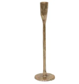 Aluminium Gold Organic Candlestick 26cm