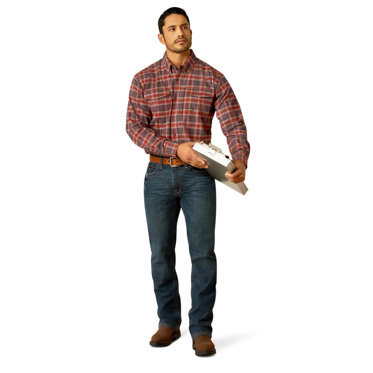 Ariat Men's Rebar Flannel DuraStretch™ Button-Down Work Shirt