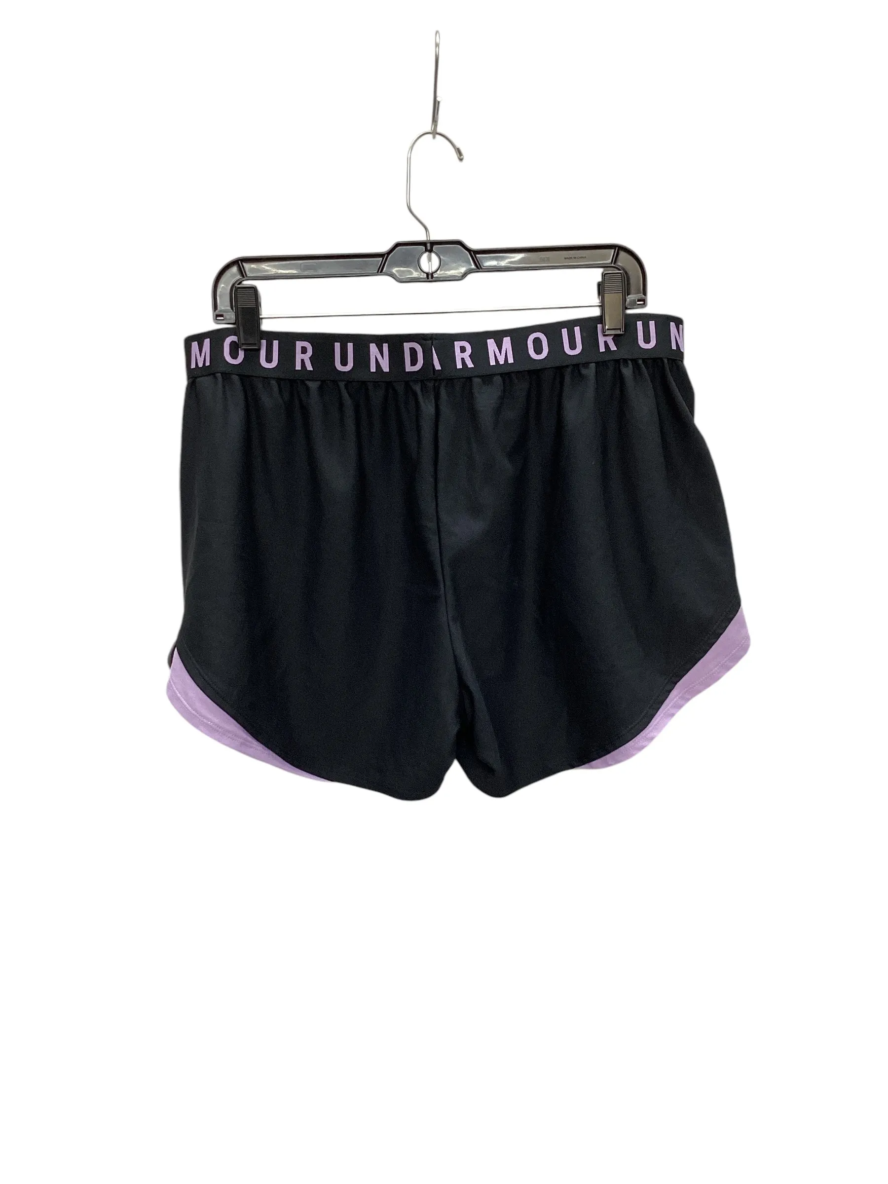 Athletic Shorts By Under Armour In Black & Purple, Size: Xxl