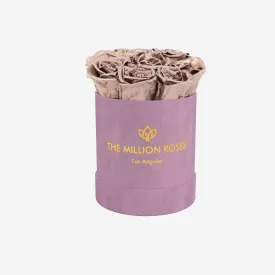 Basic Light Pink Suede Box | Rose Gold Roses