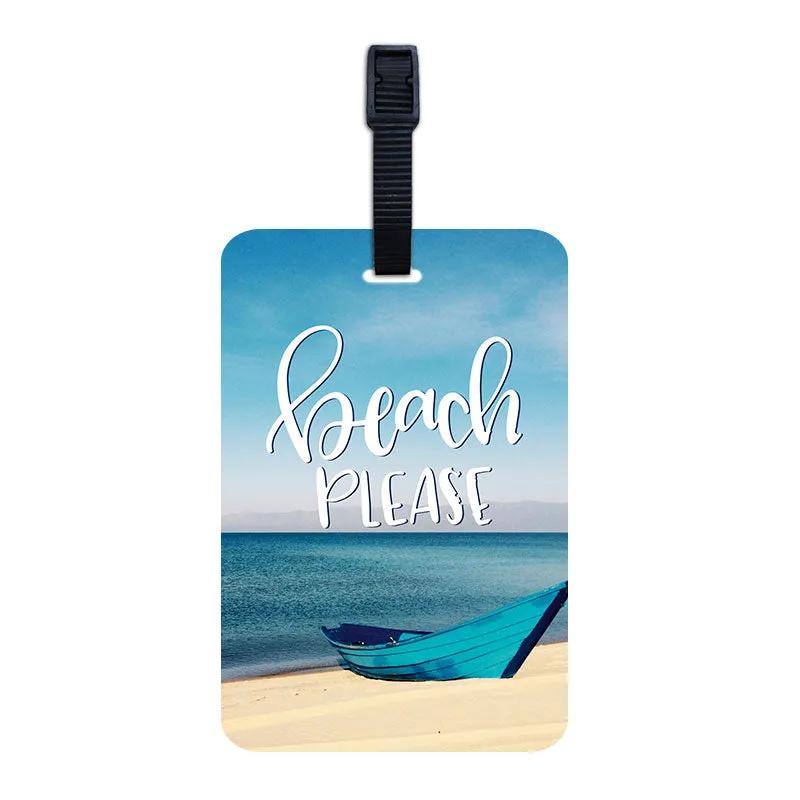 Beach Please Luggage Tag