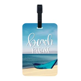 Beach Please Luggage Tag