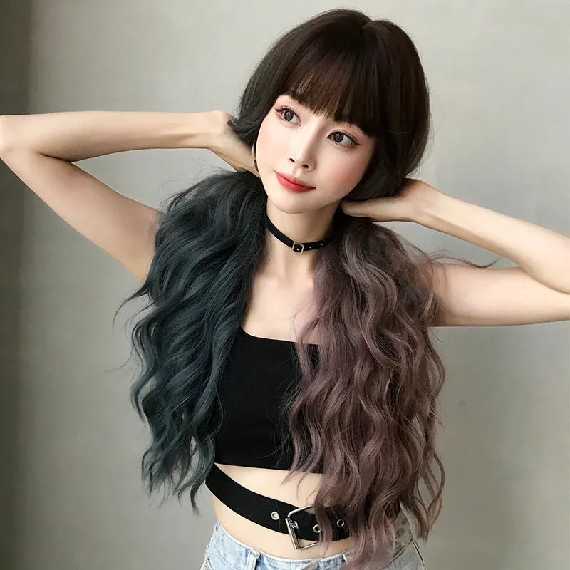 Big wave two-tone long curly hair wig  KF81511