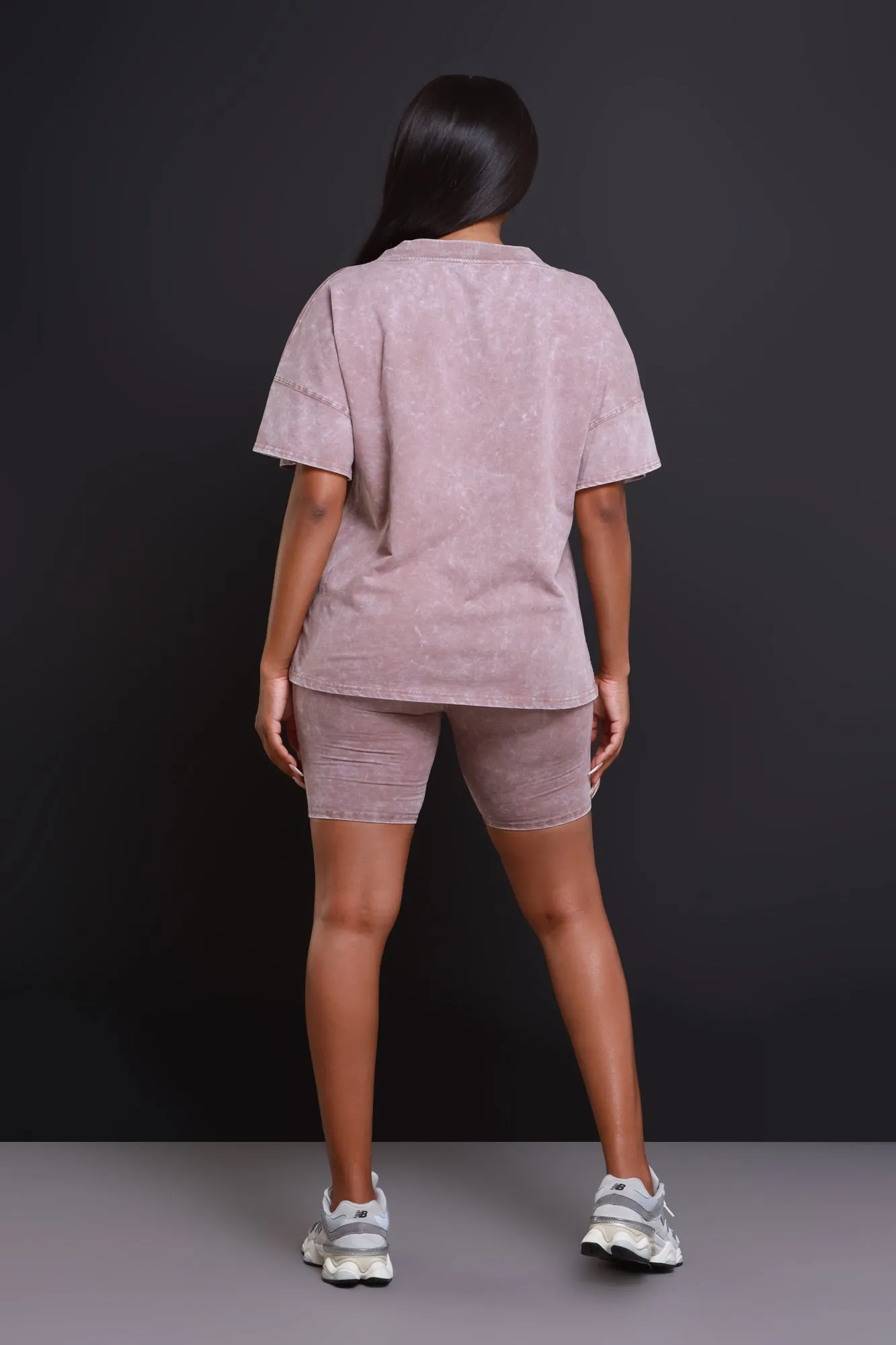 Binge Watch NUW Biker Shorts - Deep Taupe