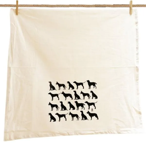 Black Dog Tea Towel (Final Sale)