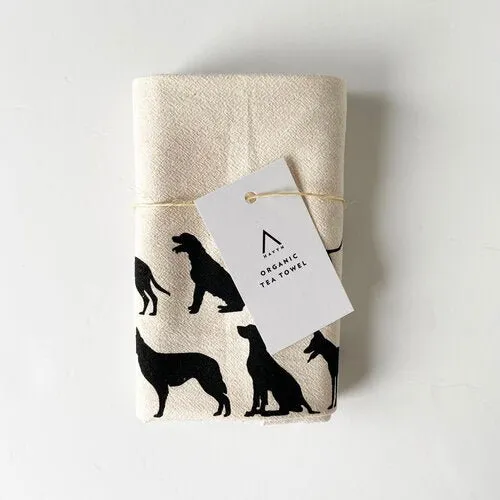 Black Dog Tea Towel (Final Sale)