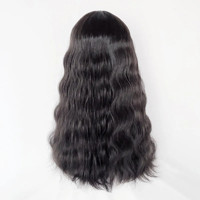 black long curly wig  KF82915