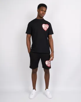 Black Mercier Heart Shorts