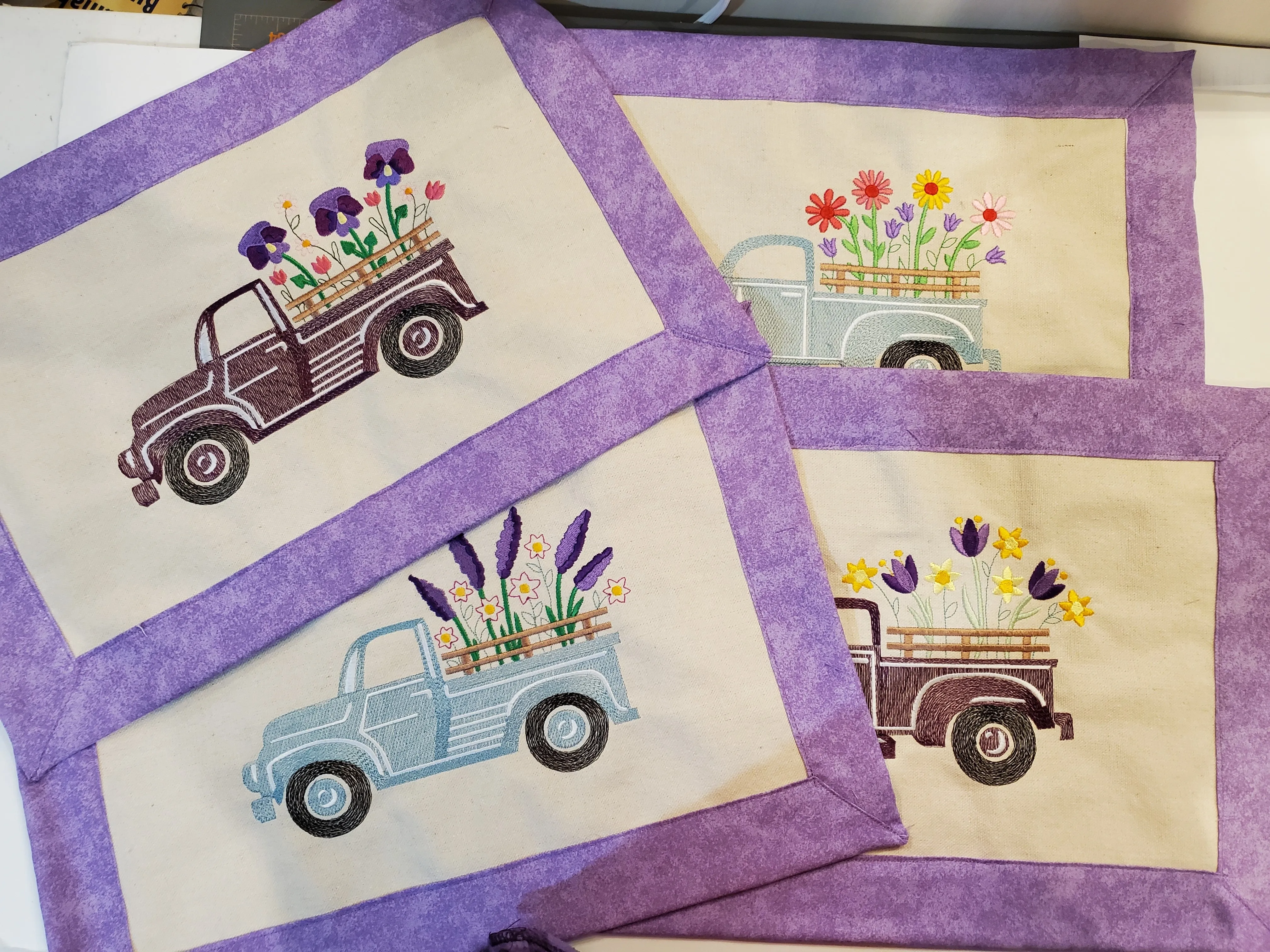 Blooming Truck Placemats (4)