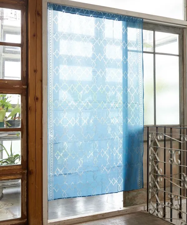 Blue City Sheer Curtain 178 x 105cm