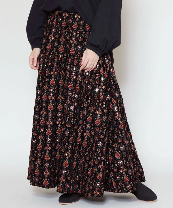 Bohemian Embroidered Skirt