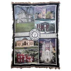 Bowdoin Buildings Tapestry Throw