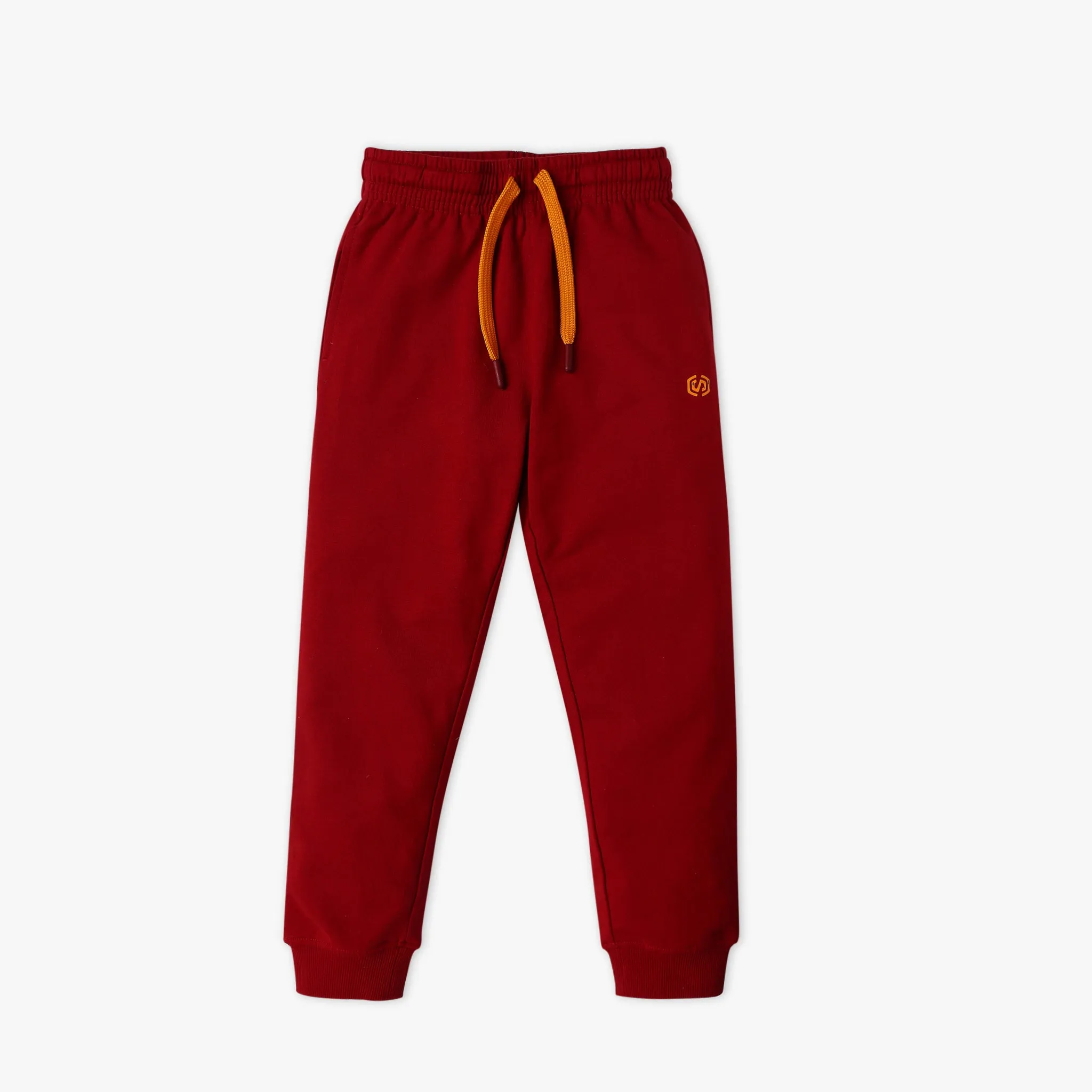 Boy's Regular Fit Solid Mid Rise Trackpants