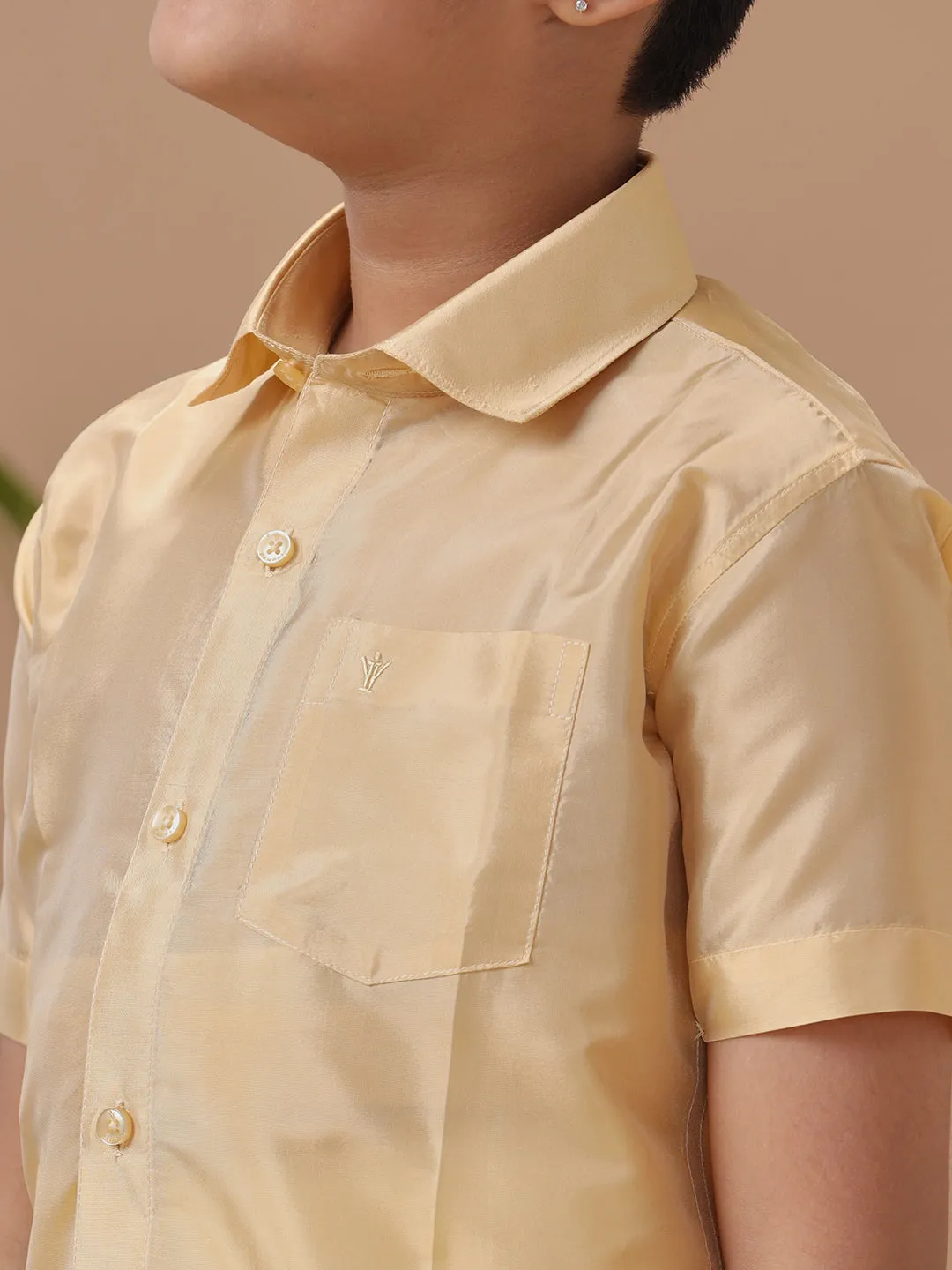 Boys Shirt & Dhoti Sets Swayamvara Gold