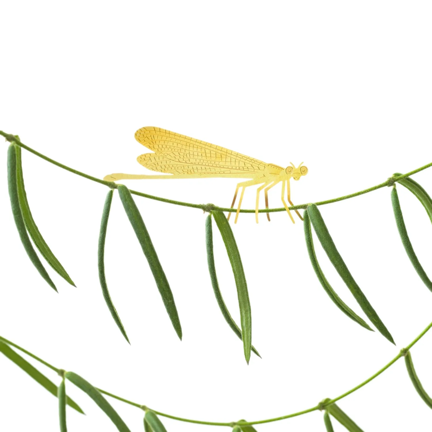 Brass Plant Accessory: Damselfly