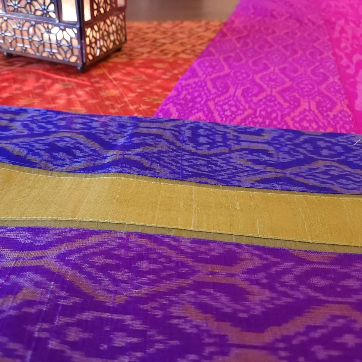 Bright-Mix Silk Ikat Table Runner