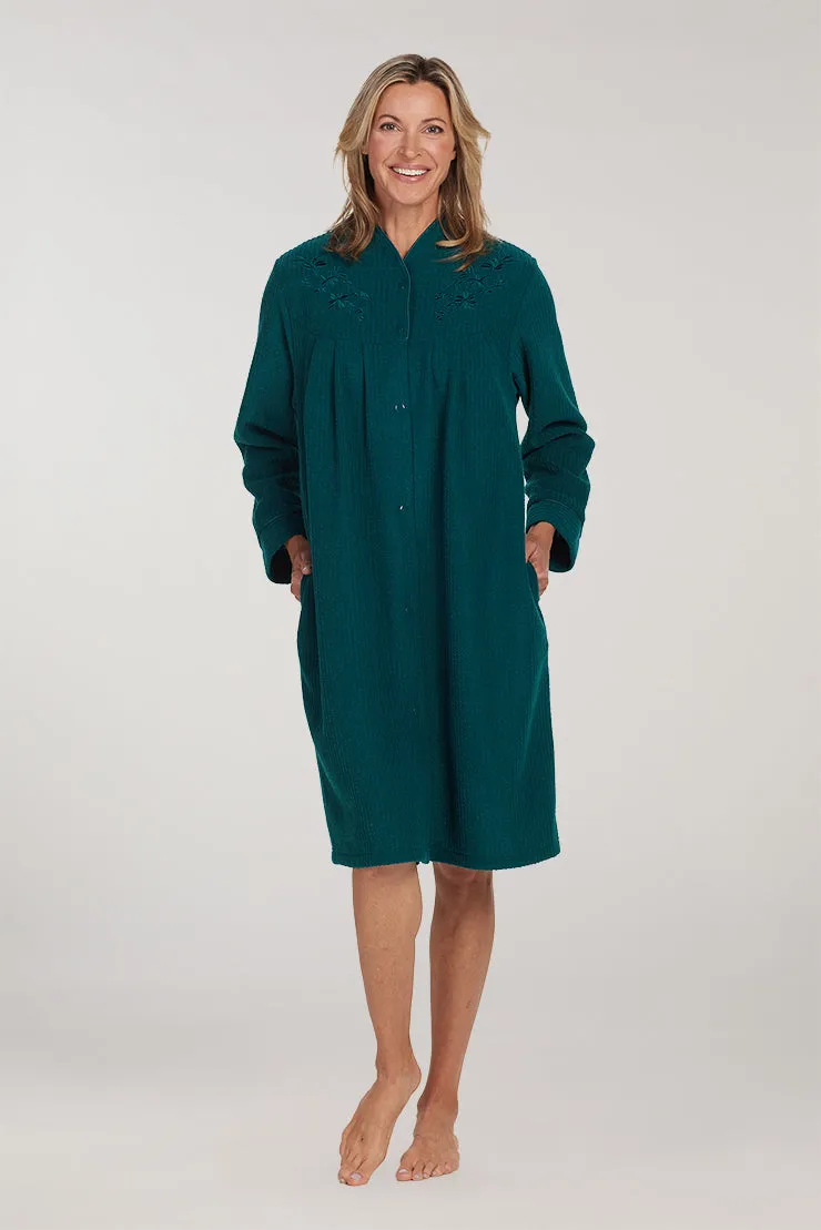 Brushed Back Terry Short Robe