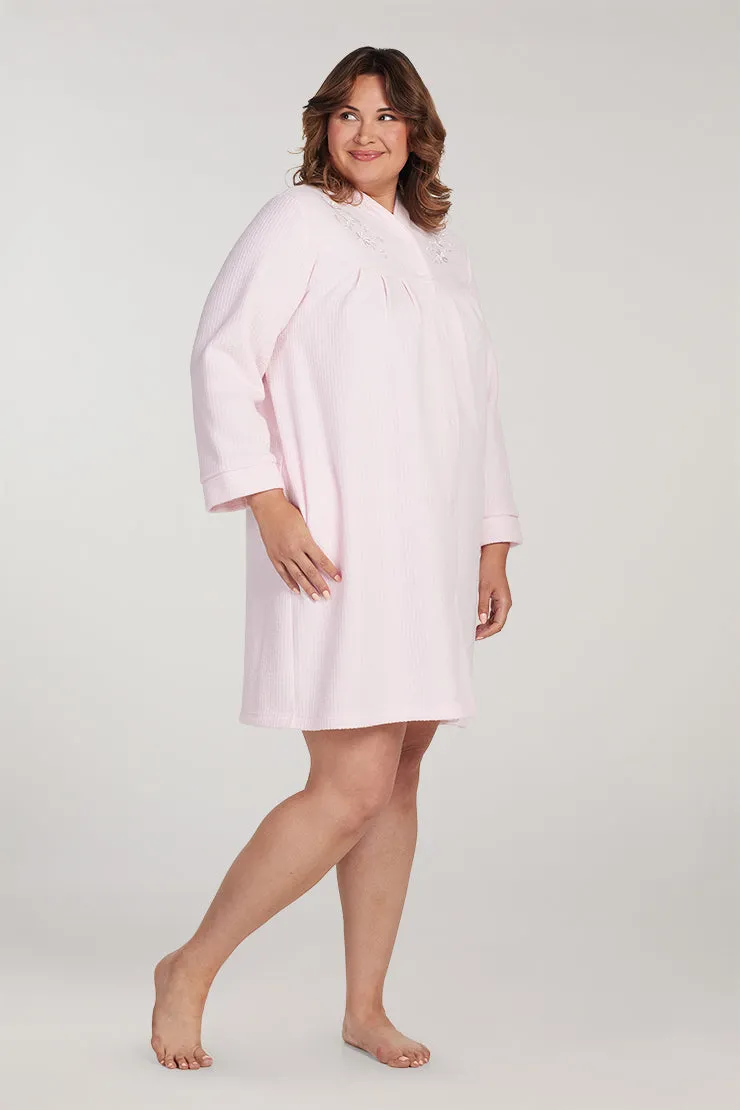 Brushed Back Terry Short Robe