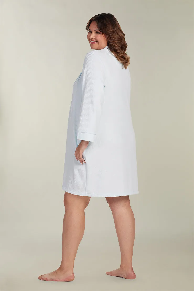 Brushed Back Terry Short Robe