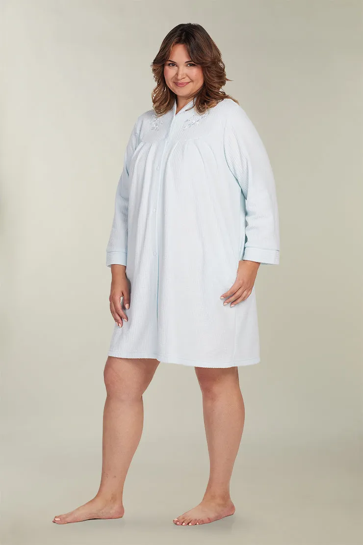 Brushed Back Terry Short Robe