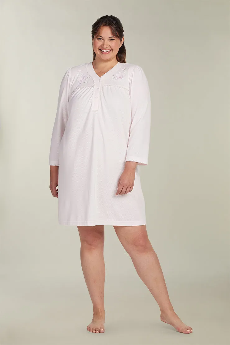 Brushed Honeycomb Knit Short Gown | Clearance only