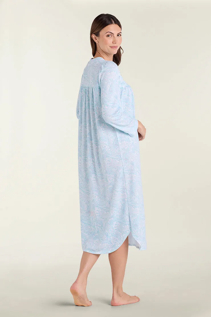 Brushed Honeycomb Long Nightgown