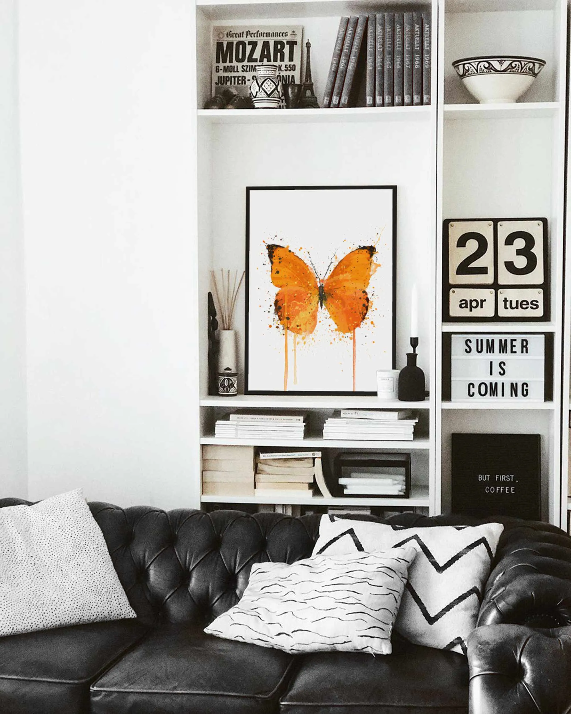 Butterfly Wall Art Print ‘Tangerine Dream'