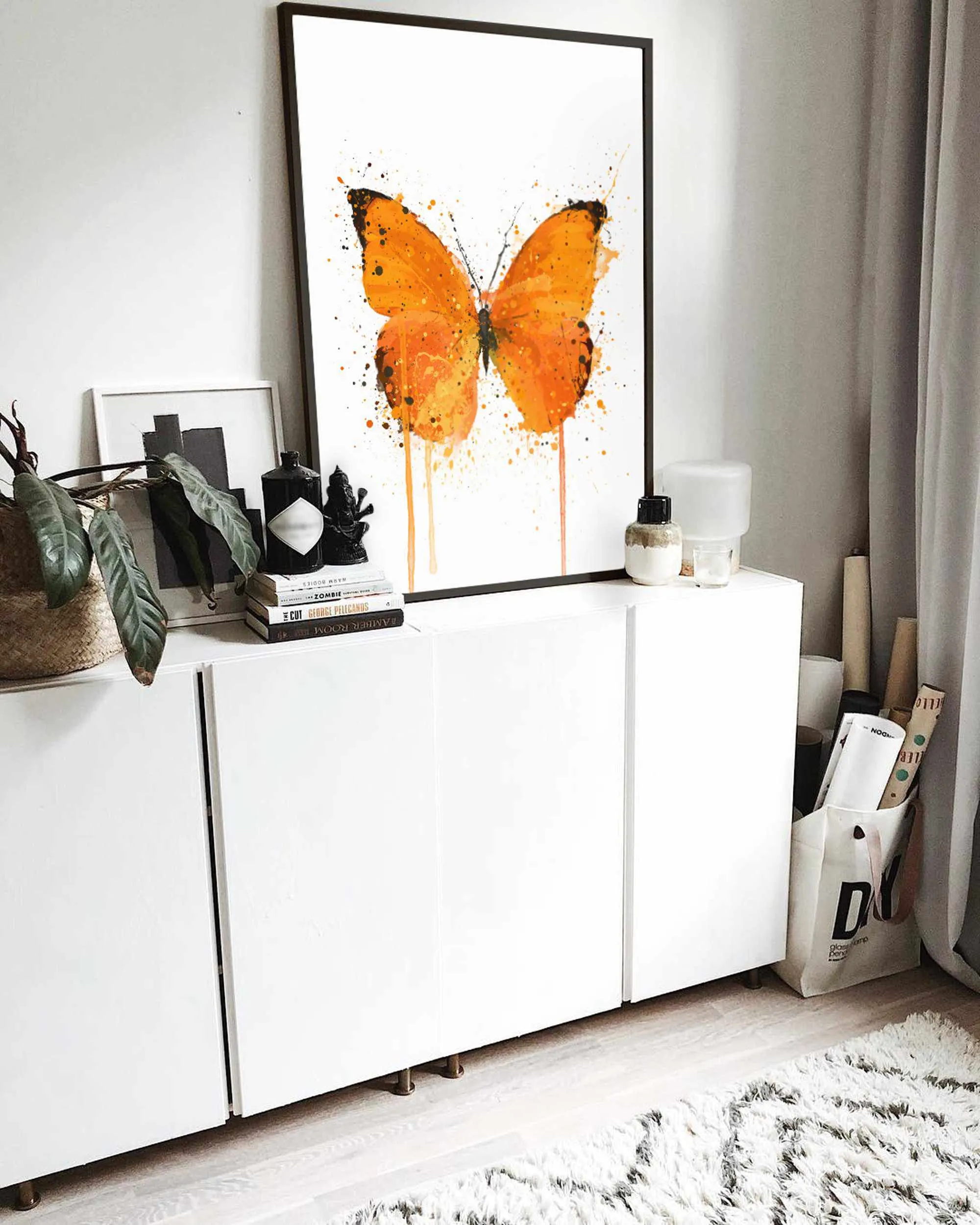 Butterfly Wall Art Print ‘Tangerine Dream'