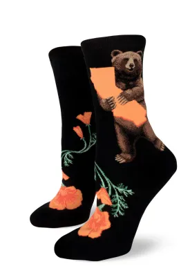 California Bear Hug Crew Socks