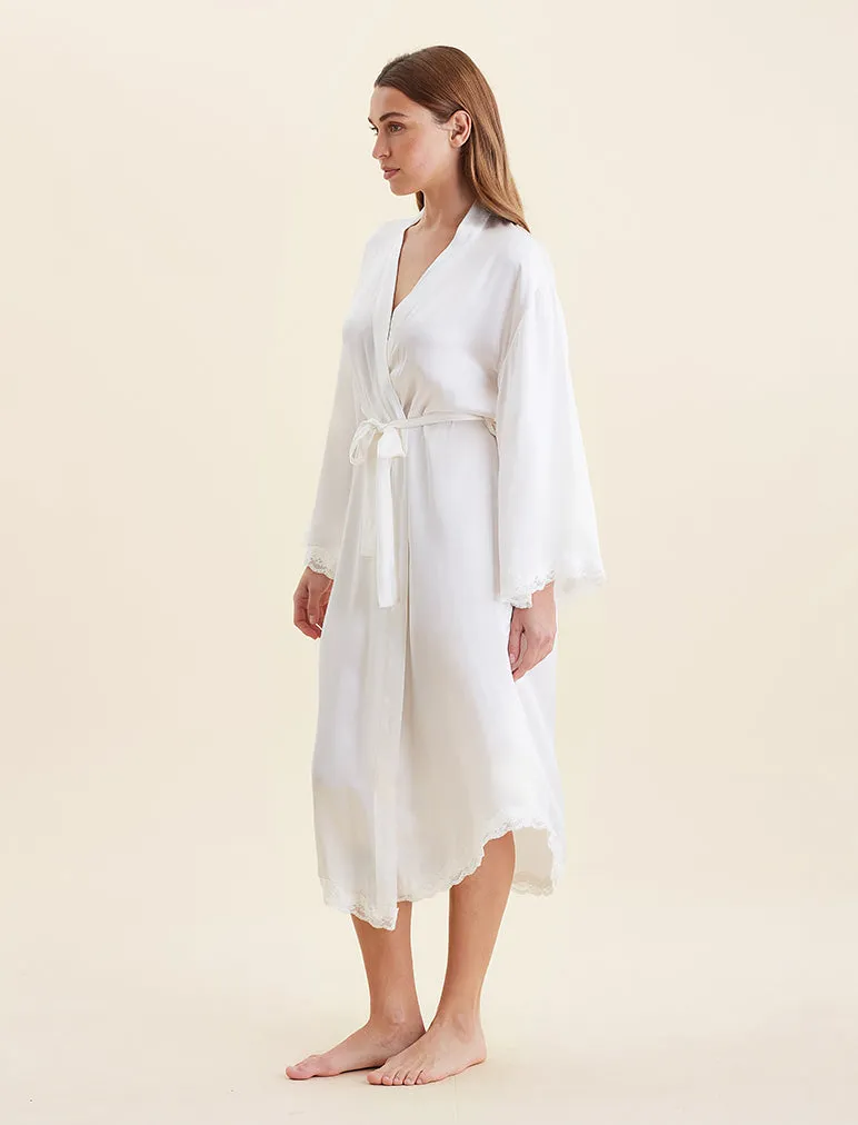 Camille Silk Lace Maxi Robe