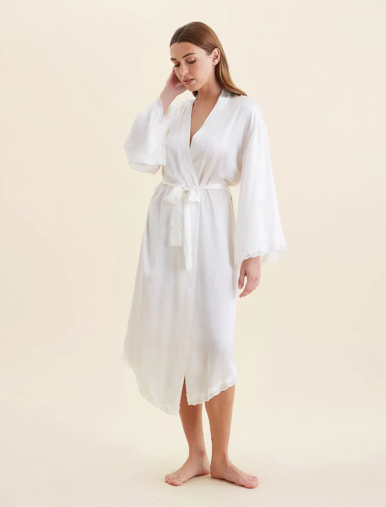 Camille Silk Lace Maxi Robe