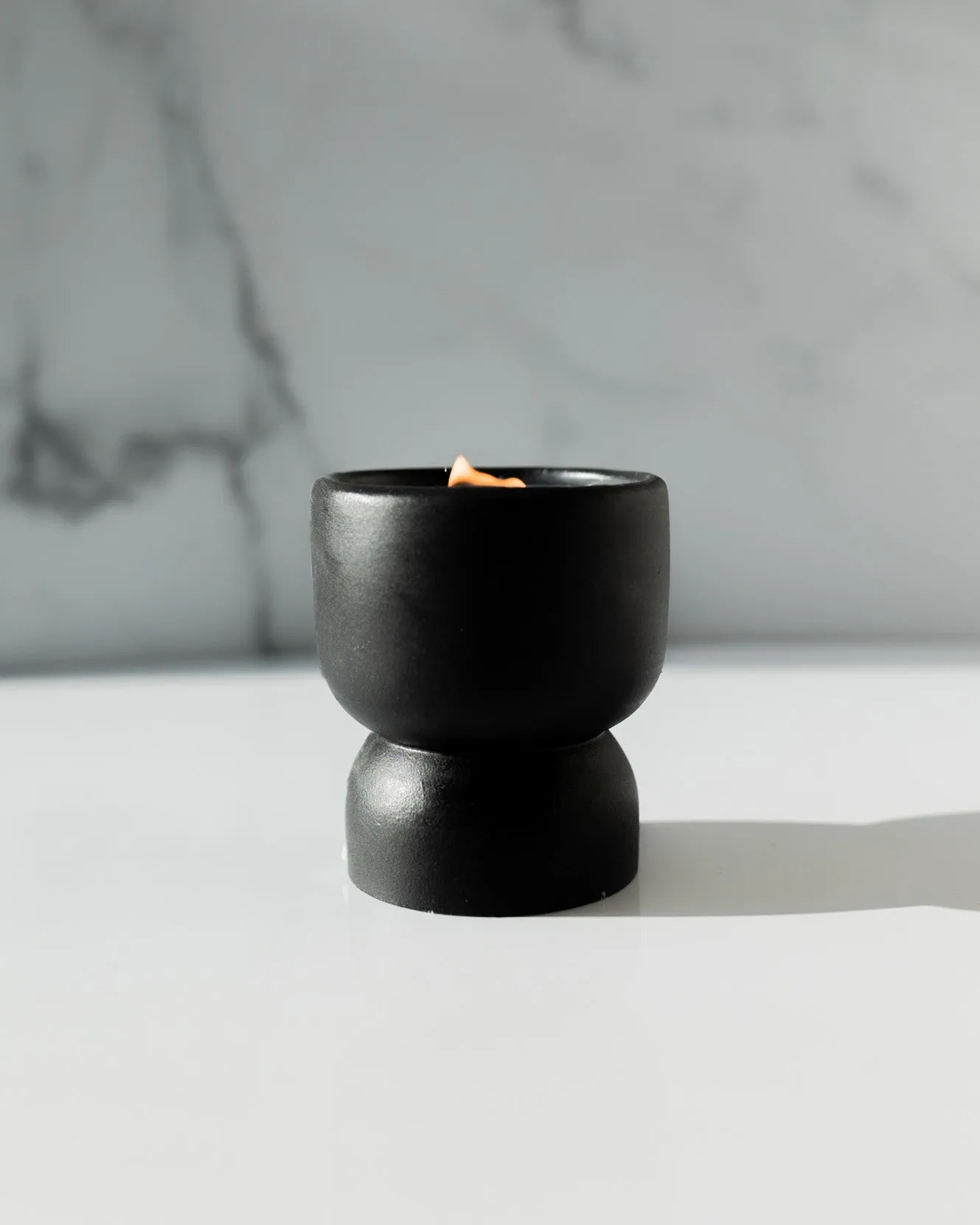 Channel The Flannel Coconut Soy Candle - Black Pedestal