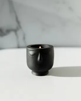 Channel The Flannel Coconut Soy Candle -  Modern Face Vessel Noir