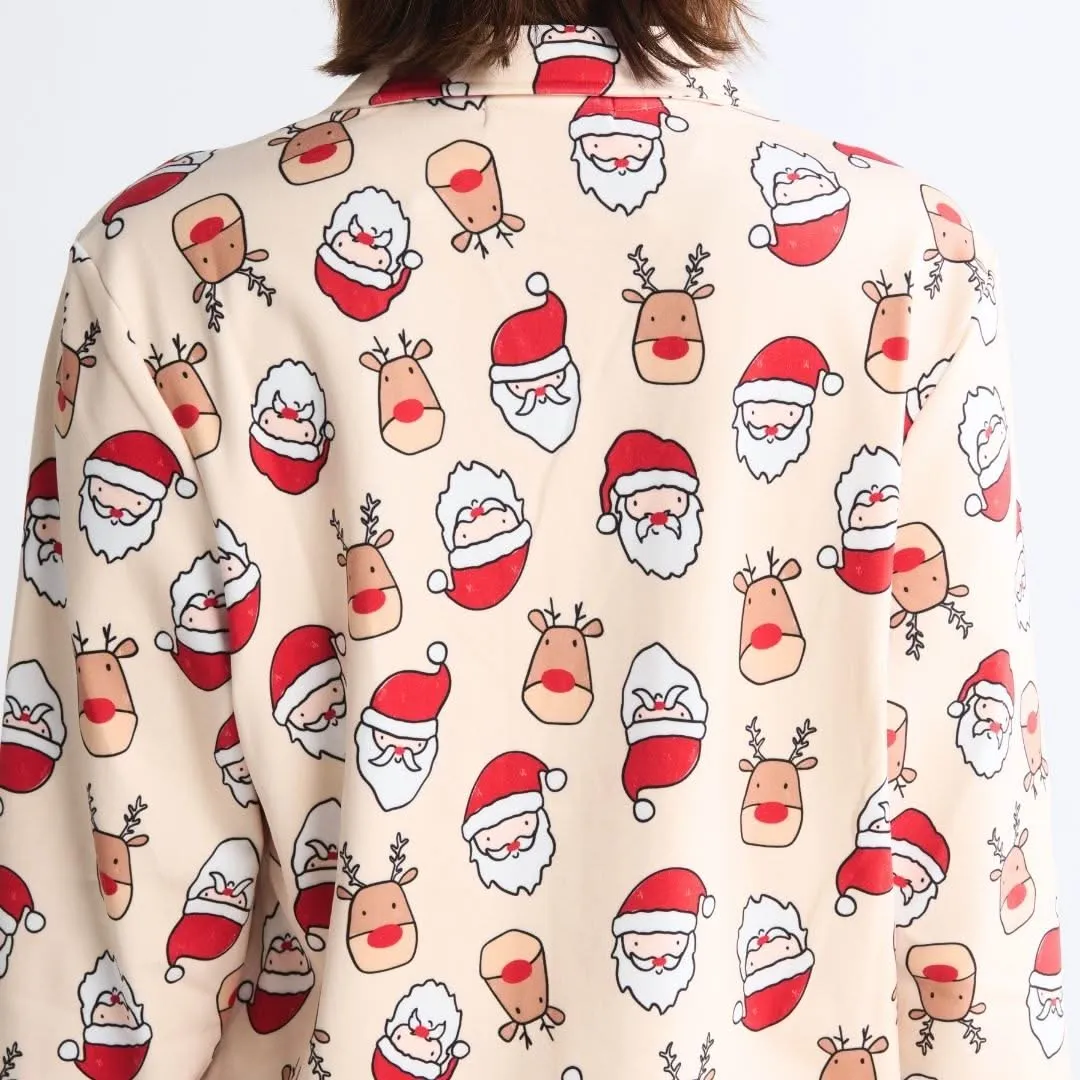 Christmas Pajama Top -  Santa and Rudolph