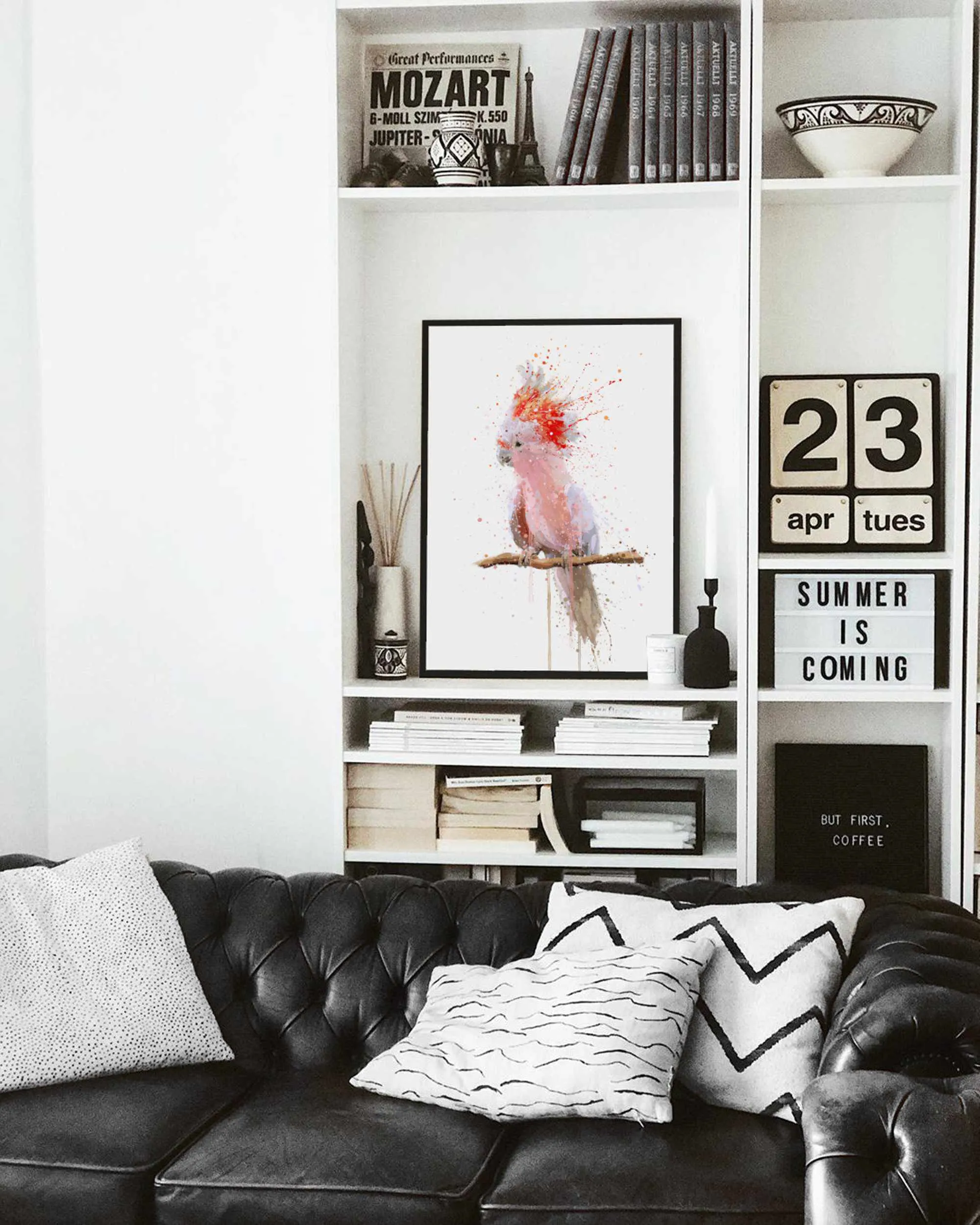 Cockatoo Wall Art Print ‘Pink Majesty’